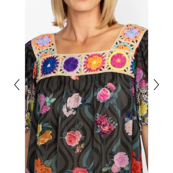 NWT JOHNNY WAS ROSE LACE TRISTAN BLOUSE - Picture 3 of 11